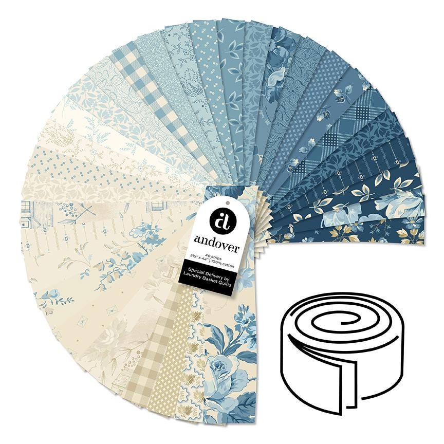 Special Delivery by Laundry Basket Quilts - 2.5 Inch Strip Roll